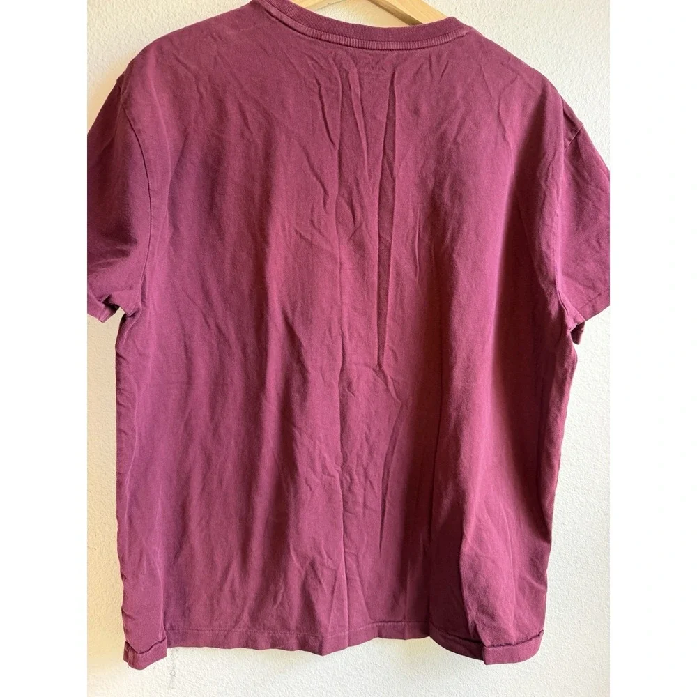 Polo Ralph Lauren Mens Classic Fit University Graphic Cotton Tee Burgundy Medium